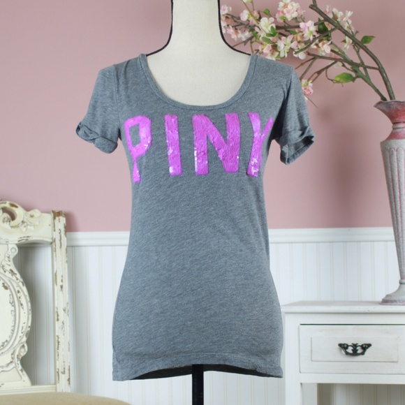 PINK Victoria's Secret Tops - Victoria Secret PINK T-shirt Sequins Size XS